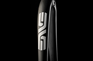 Enve 1.0 Carbon fiber road bike rigid fork on a black studio background
