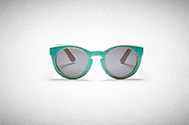 animated 360 degree rotating Proof Bogus Blue Bamboo Wooden Sunglasses